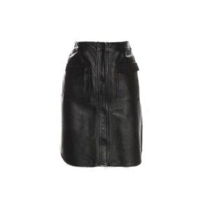 Black Opening Ceremony knee length leather skirt